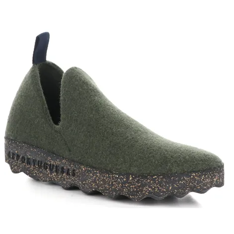 Asportuguesas City Tweed Slip-On - Military Green