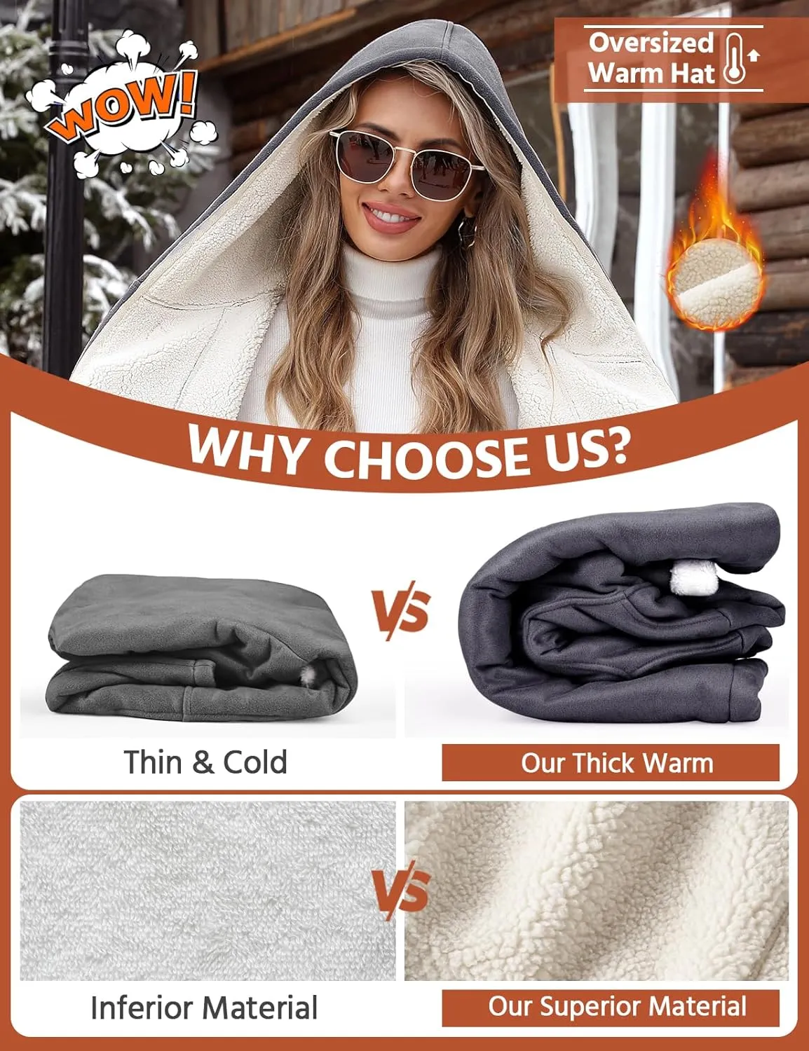 HEEKPEK Women Hoodies Fleece Jackets Soft Fuzzy Long Hoodie Sweatshirt Casual Sherpa Hoodies Horn Button Coats Winter