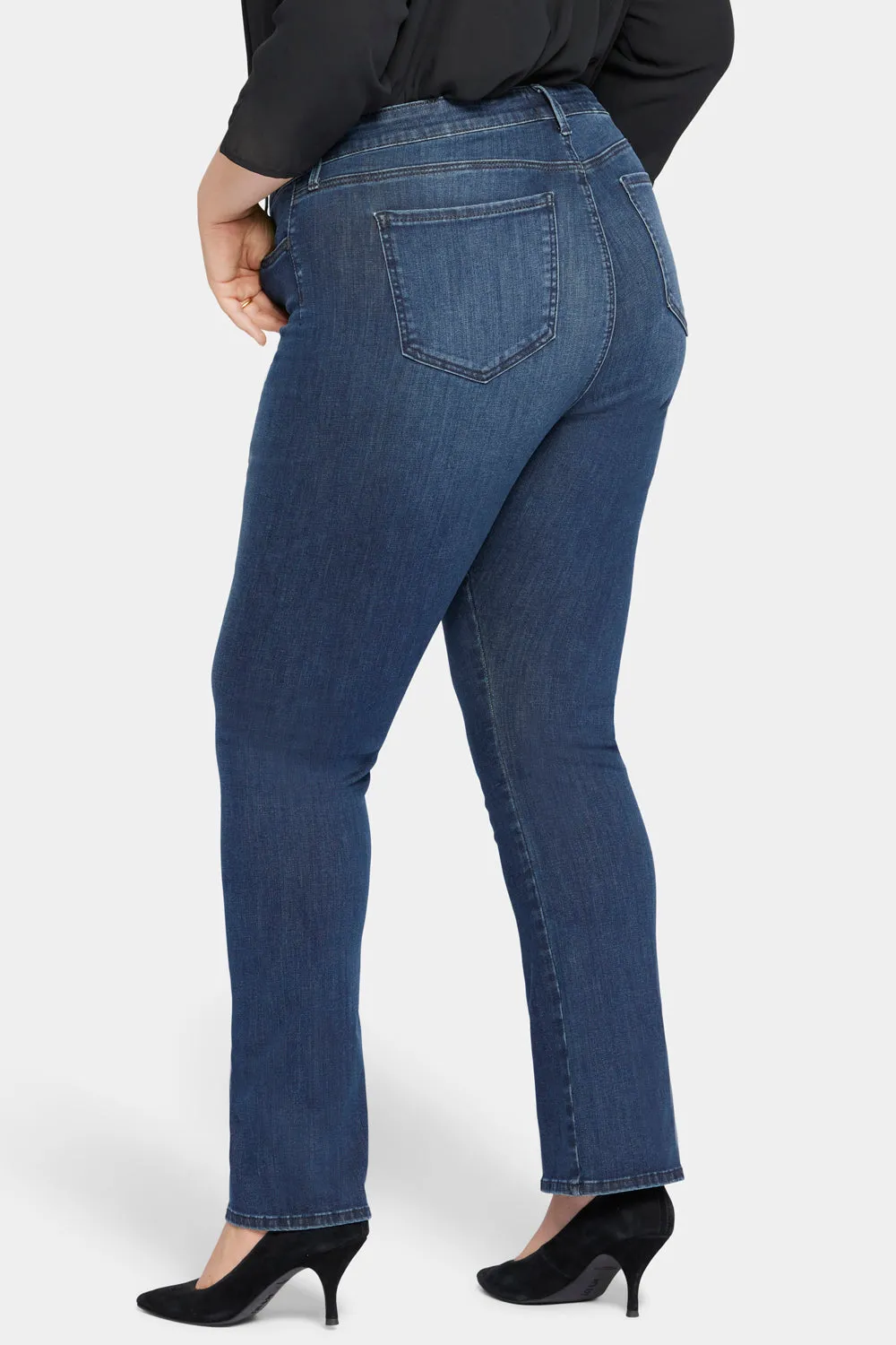 Le Silhouette Slim Bootcut Jeans In Long Inseam Plus Size - Precious