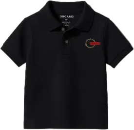 Pure Faith Organic Kids Polo GOTS Cotton, Slim Fit, Eco-Friendly Casual Wear (US, Alpha, XX-Large, Black)