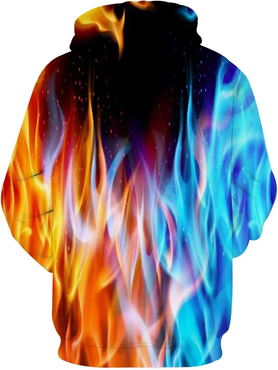 SYAIMN Unisex 3D Printed Hoodies Casual Workout Hoodie Sweater Sweatshirt