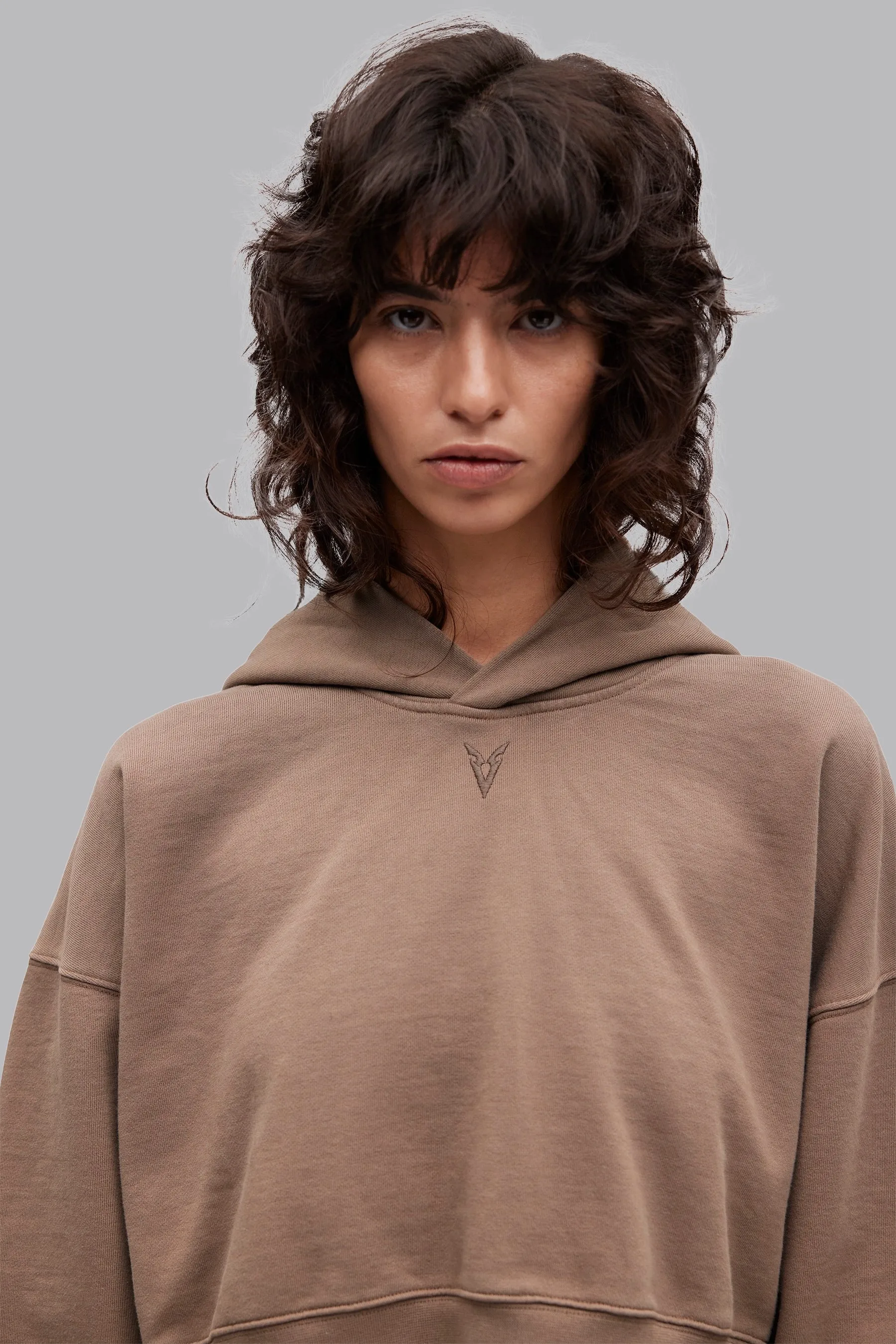 V_LYFE420 BOXY HOODIE - Tan