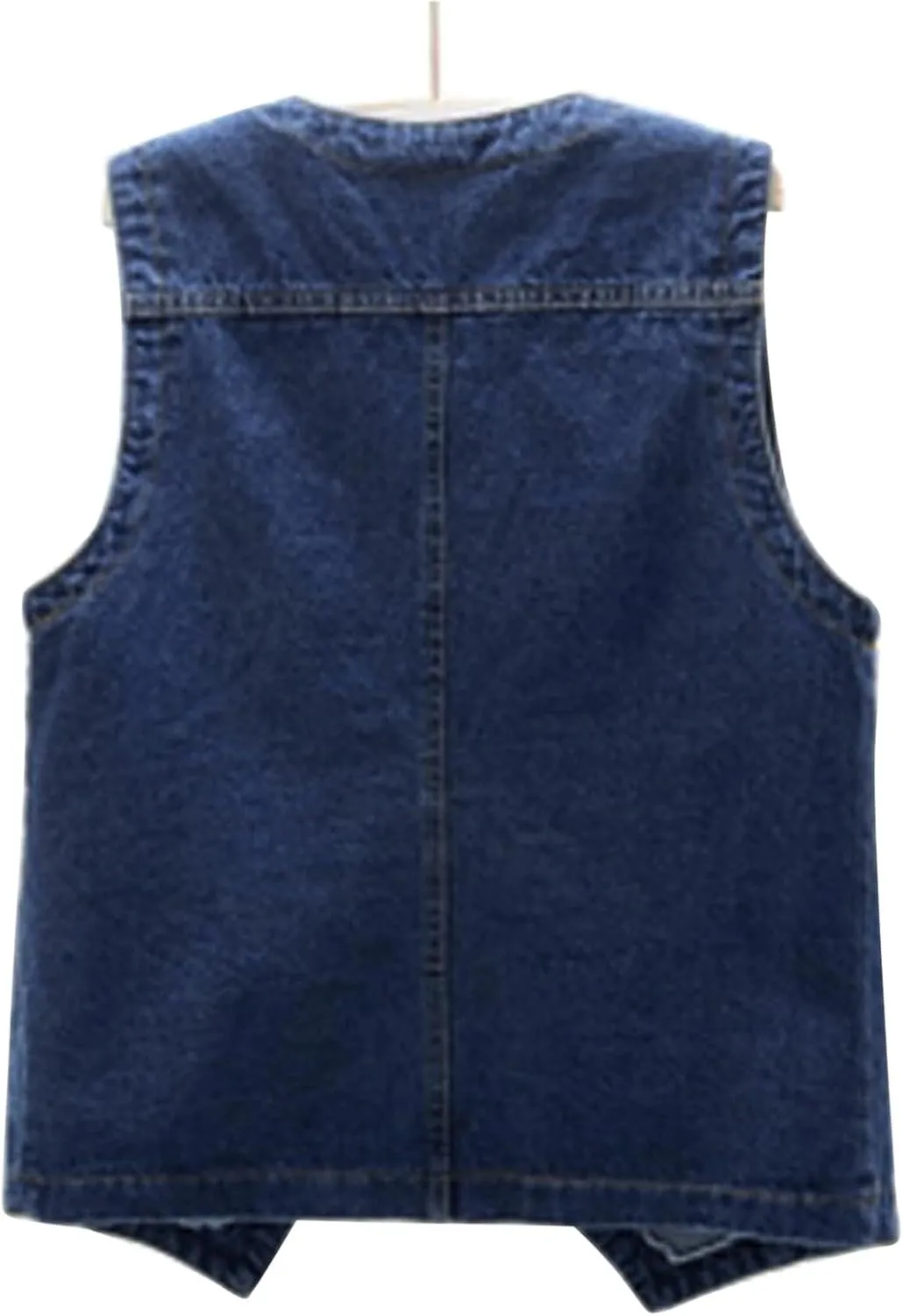 Women's Oversized Sleeveless Jean Denim Jacket Button Down Vest Top for Women Summer Fall Waistcoat Jeans Tops Coat